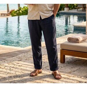 Brooks Brothers Pants Mens 36X32 100% Irish Linen Old Money SEE MEASUREMENTS